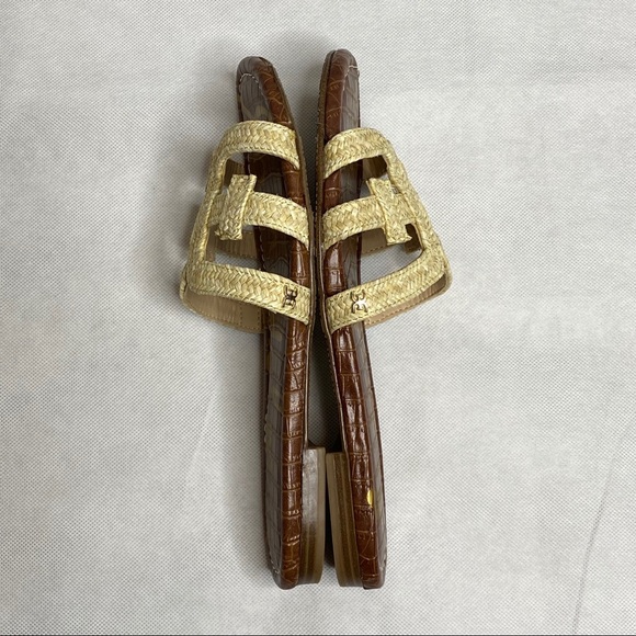 !SOLD! Sam Edelman beckie straw slide on sandals. - Picture 3 of 5